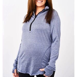 NWOT Latched Mama 1/4 Zip Performance Nursing Long Sleeve Pullover Top Large